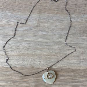Pearlescent Heart Shell Necklace